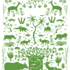 Savannah Woodland Environment Poster Green