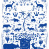 Nyenganyenga Art and Design, Savannah Woodland Environment Poster Blue